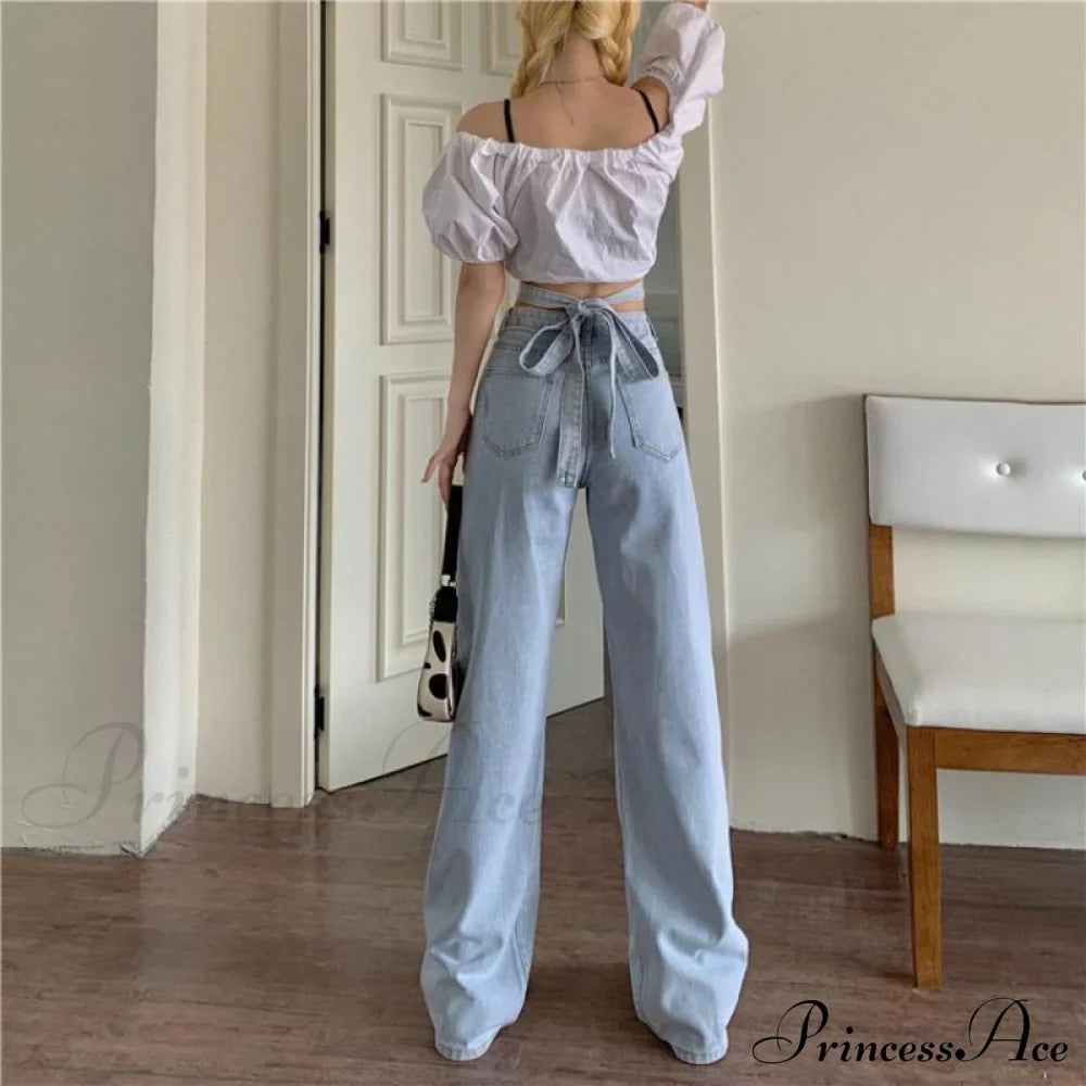 Fashion Cotton Cross Belt Jeans image 3