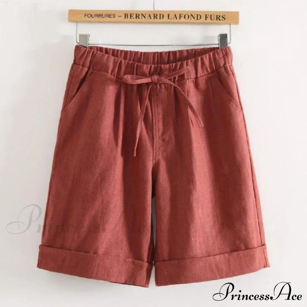 Fashion Elastic Waist Loose Shorts image 3