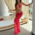 Fashion Gradient Print Bikini Three Piece Swimsuit image 3