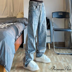 Fashion Letter Print Loose Jeans image 1