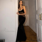 Fashion Mesh Sheer Sleeveless Backless Party Maxi Dress image 2
