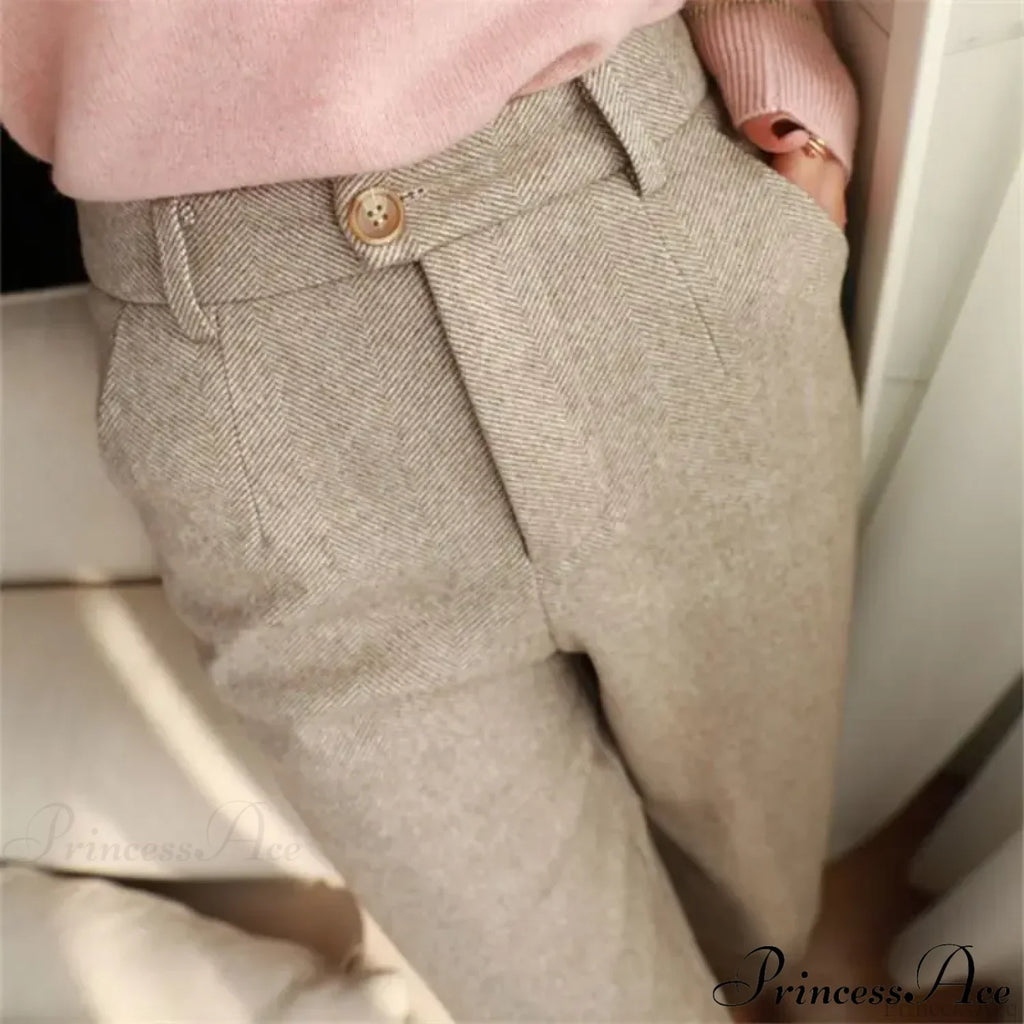 Fashion Office Wear High Waist Harem Pencil Trousers Autumn Winter Pants image 9