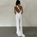 Fashion One Shoulder Elegant Long Sleeve Split Maxi Dress image 5