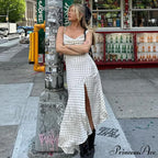 Fashion Polka Dots Draped Sexy Backless Maxi Dress image 5