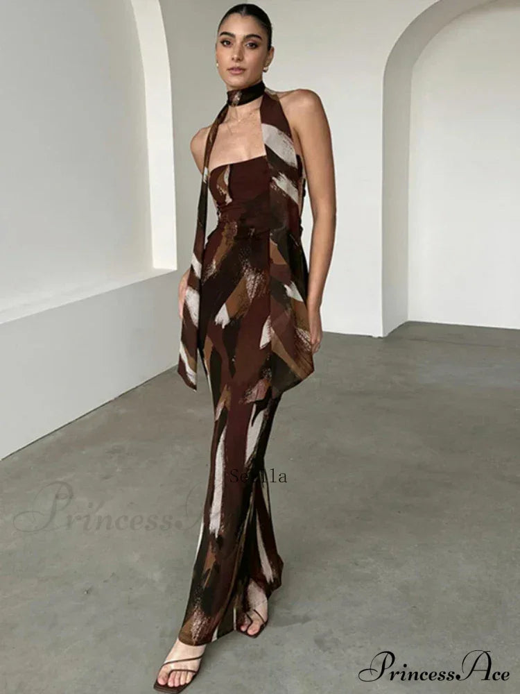 Fashion Print Maxi Dress image 1