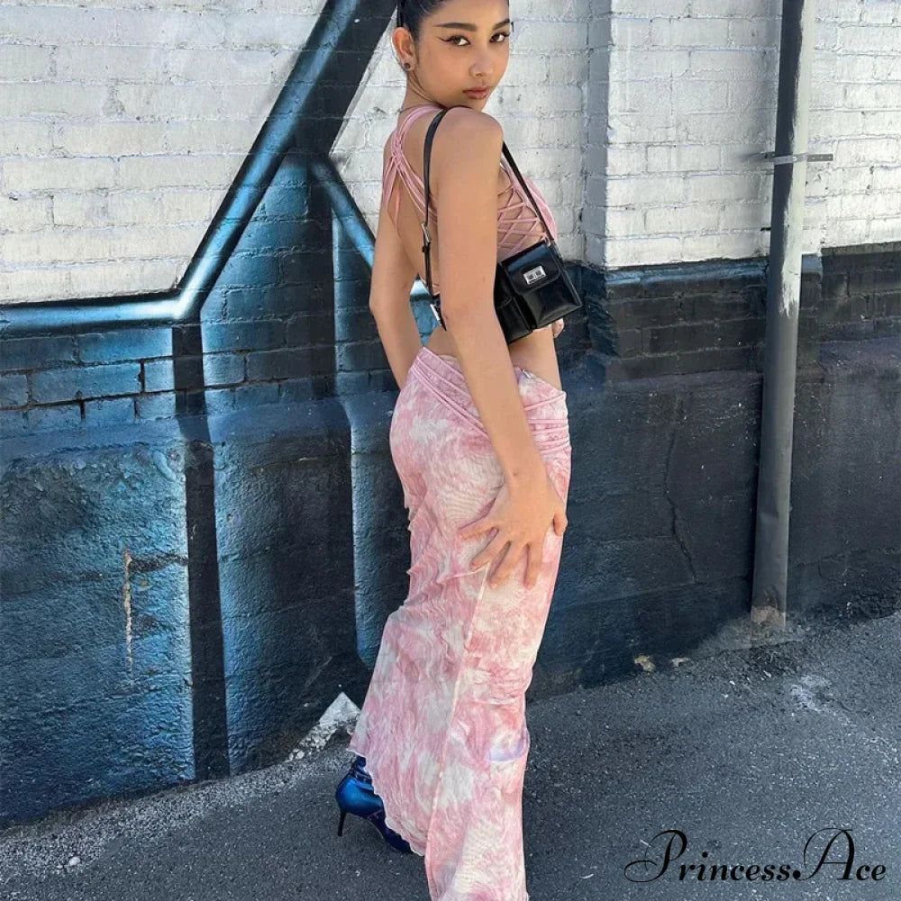 Fashion Print Two Set Maxi Dress image 4