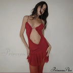 Fashion Ruched Slip Cut Out Backless Mini Dress image 9