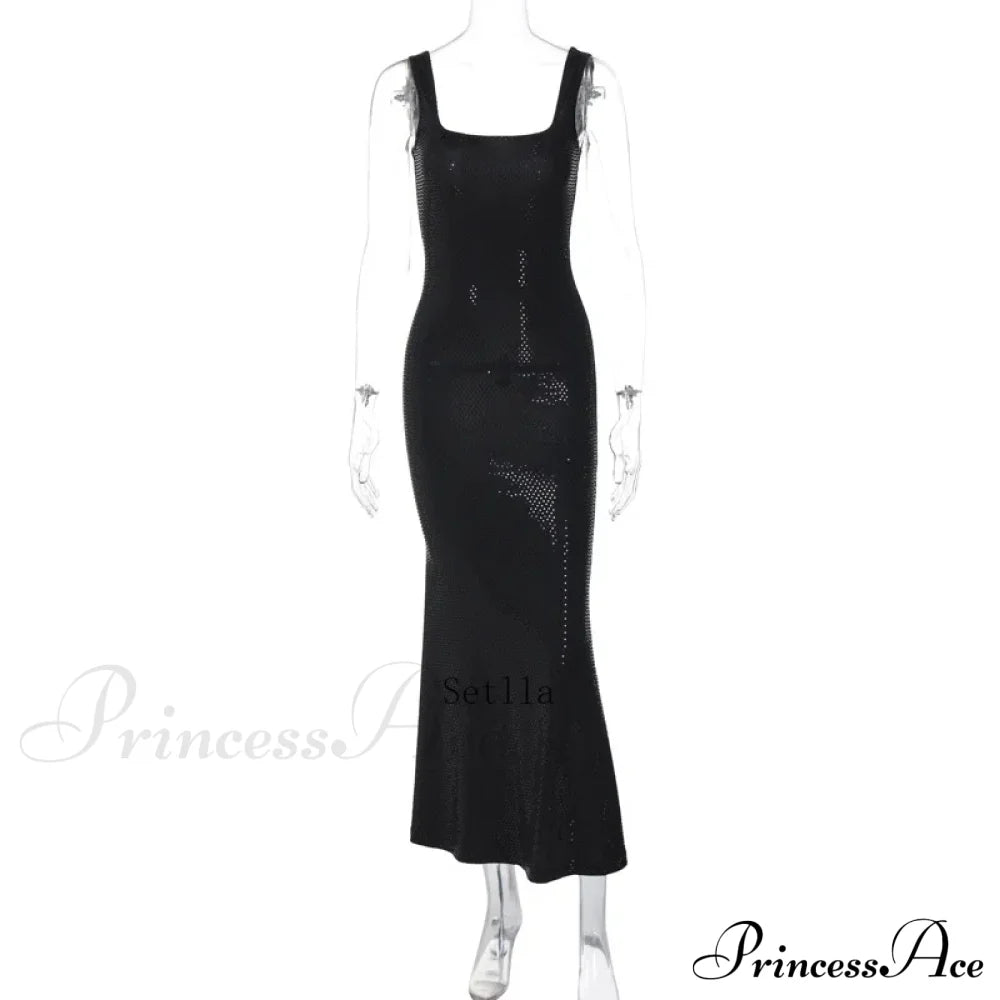 Fashion Sequins Backless Sleeveless Elegant Maxi Dress image 6