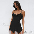 Fashion Sexy Backless Frill Hem Mini Dress image 6