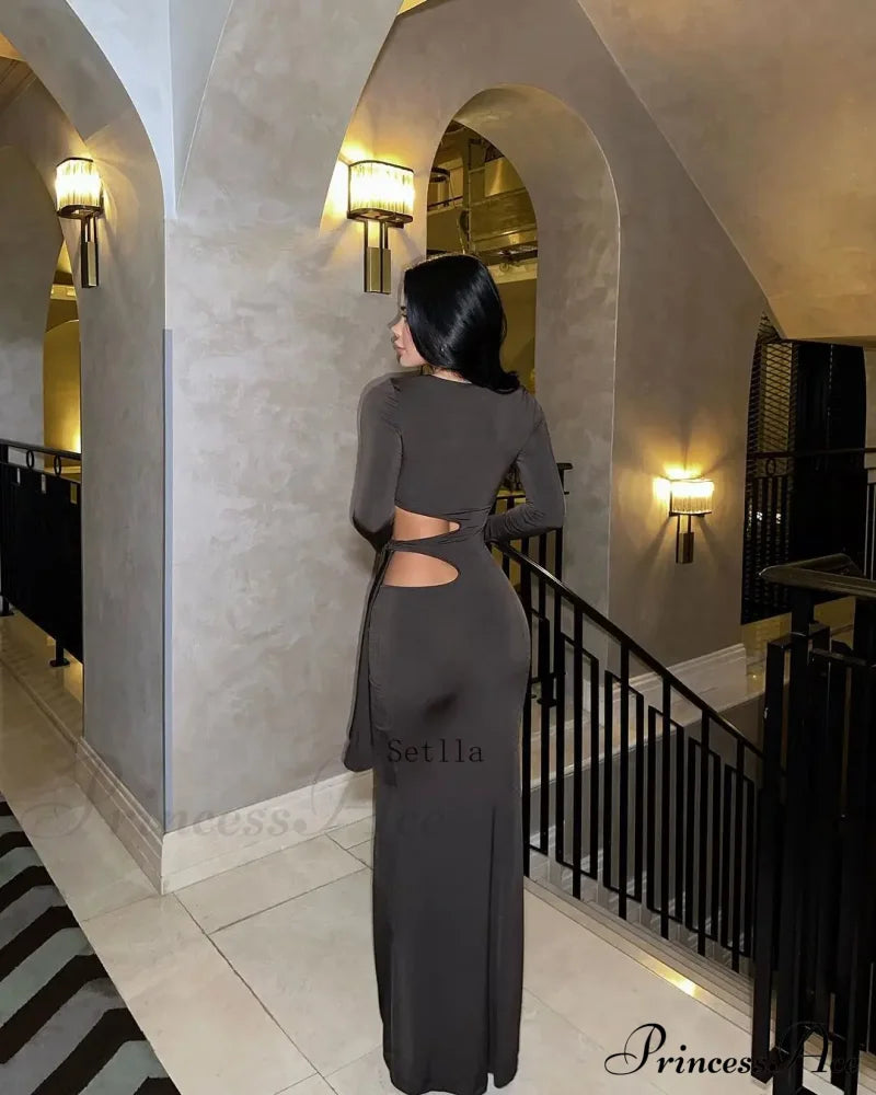Fashion Sexy Side Cut Out Maxi Dress image 6