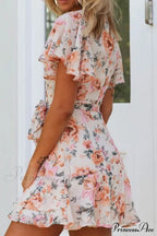 Fashion Short Graceful Sleeve Stripe Dress image 3