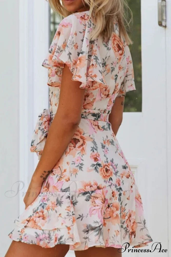 Fashion Short Graceful Sleeve Stripe Dress image 3