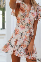 Fashion Short Graceful Sleeve Stripe Dress image 2
