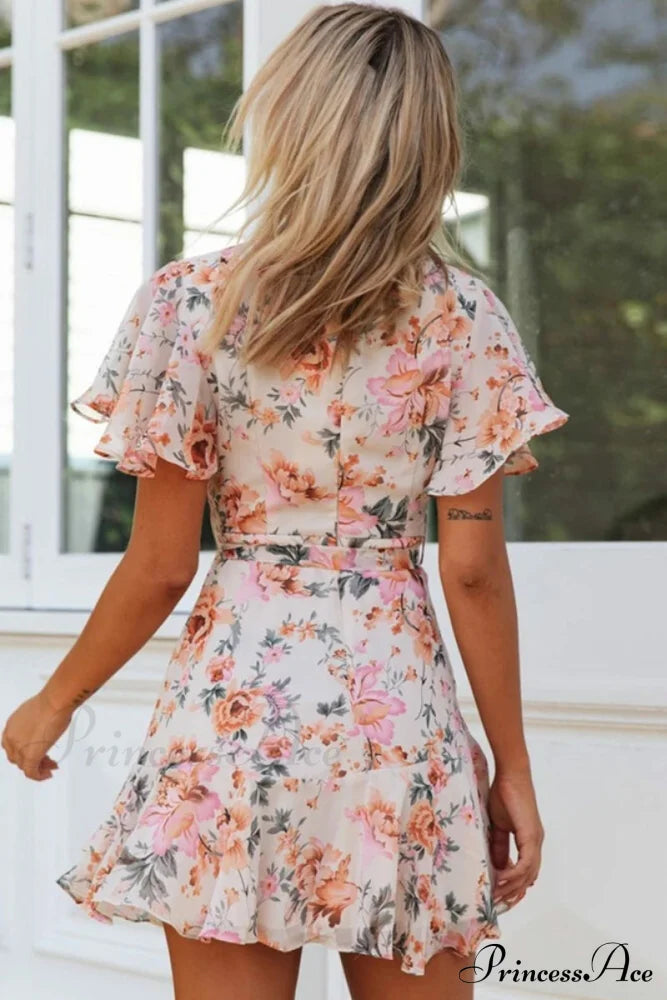 Fashion Short Graceful Sleeve Stripe Dress image 4