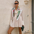 Single Breasted Pleated Sheer Mini Dress image 5