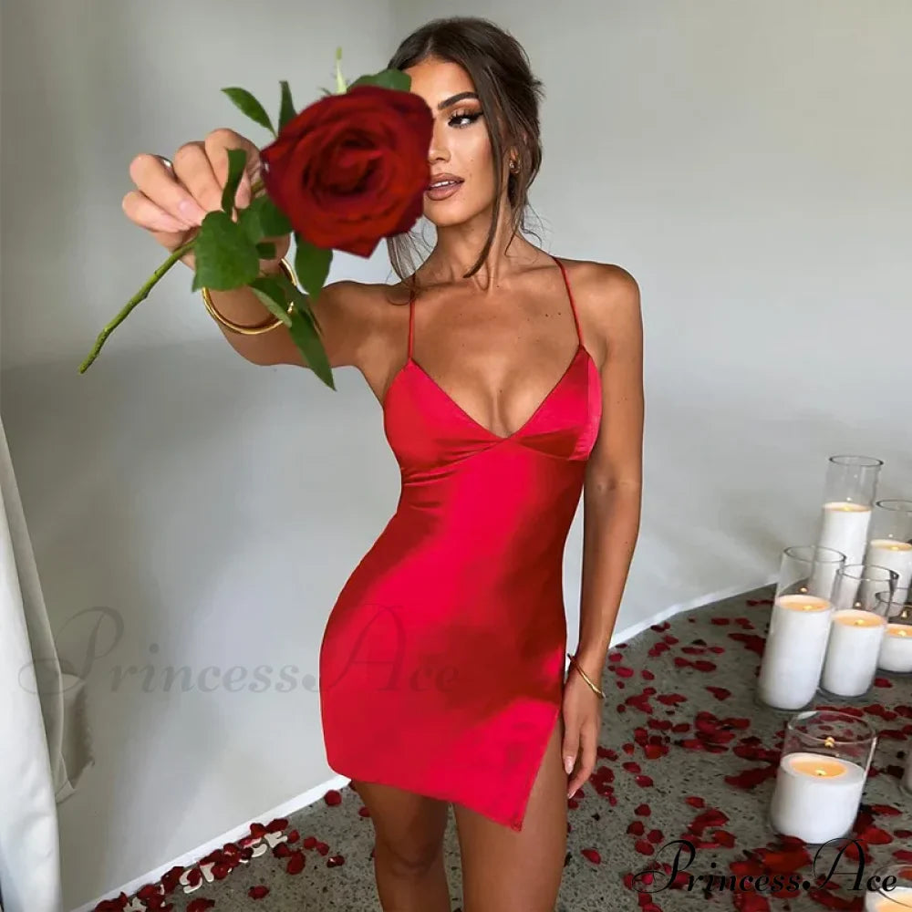 Fashion Sleeveless Mini Night Club Party Backless Y2K Clothes Streetwear Bodycon Dress image 3