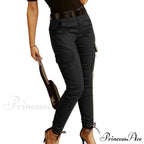Fashion Solid Color Casual Pocket Button Zipper Slim Trousers image 4