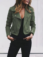 Fashion Solid Color Cool Zipper Jacket image 7