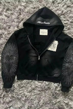Fashion Trend Fleece Padded Zipper Hoodie image 6