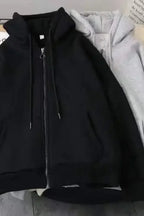 Fashion Trend Fleece Padded Zipper Hoodie image 8