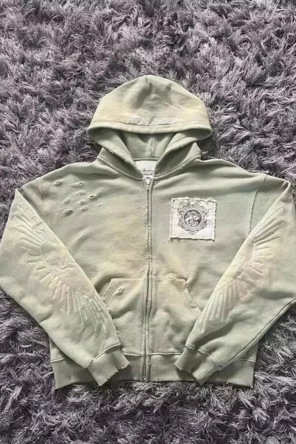 Fashion Trend Fleece Padded Zipper Hoodie image 4