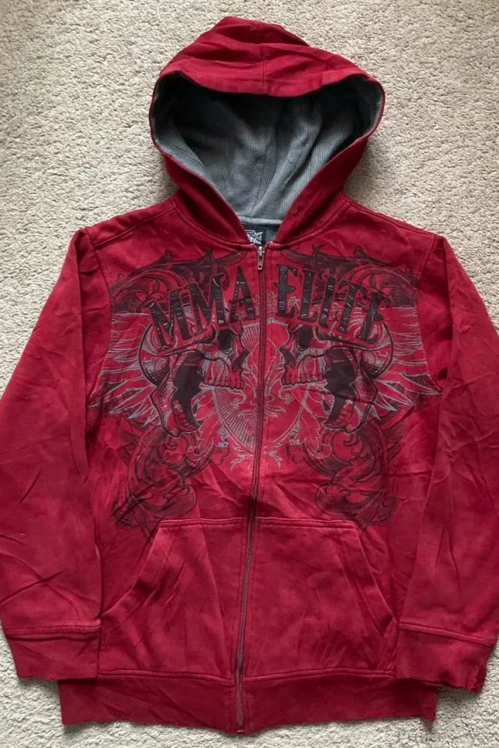 Fashion Trend Fleece Padded Zipper Hoodie image 3