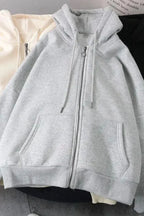 Fashion Trend Fleece Padded Zipper Hoodie image 7