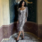 Fashionable Exotic Elegant Chic Sophisticated Trendy Alluring Midi Dress image 3
