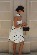 Fashionable Polka Dot Strapless Mini Dress image 2