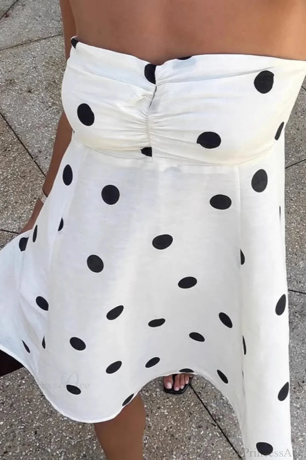Fashionable Polka Dot Strapless Mini Dress image 3