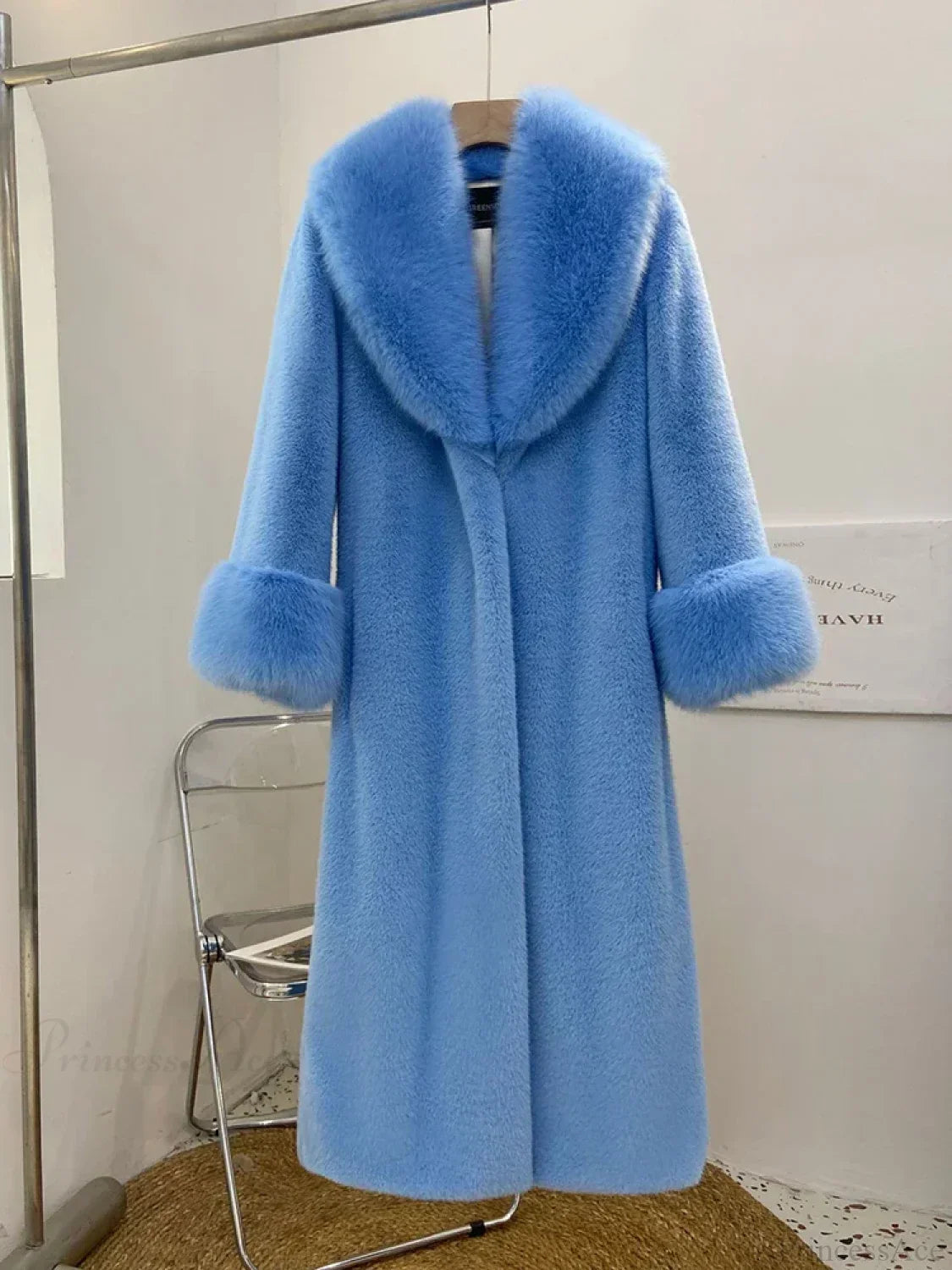 Faux Fur Fur Collar Loose Warm Overcoat image 5