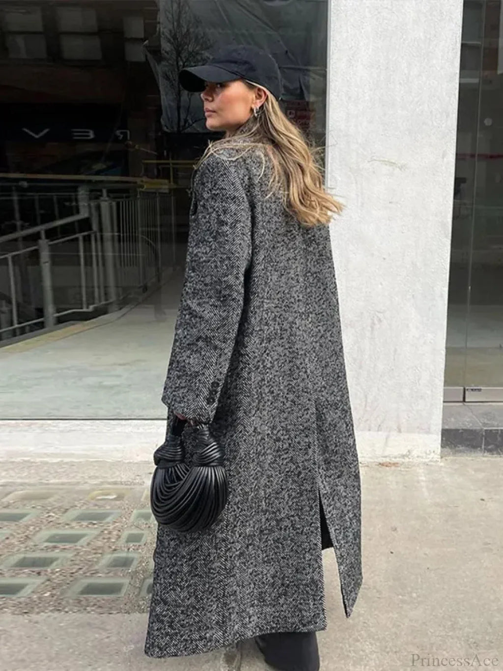 Faux Fur Lace-Up Patchwork Overcoat image 6