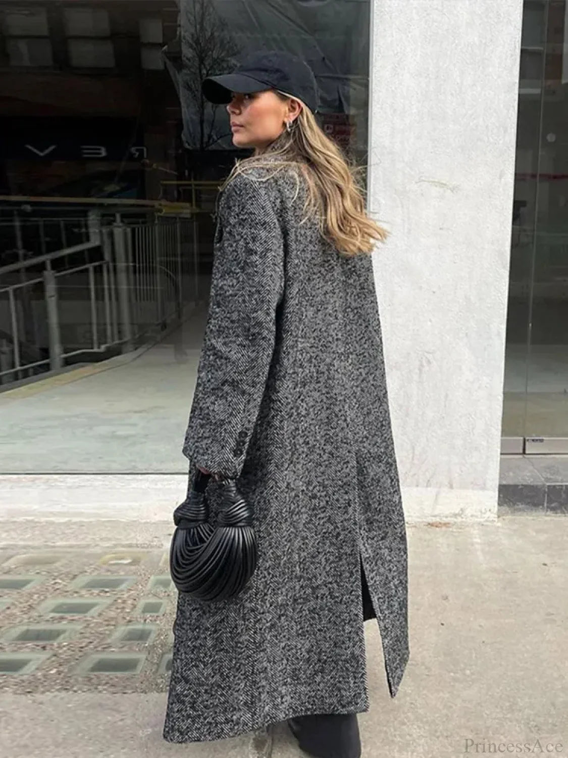 Faux Fur Lace-Up Patchwork Overcoat image 6