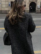 Faux Fur Lace-Up Patchwork Overcoat image 4