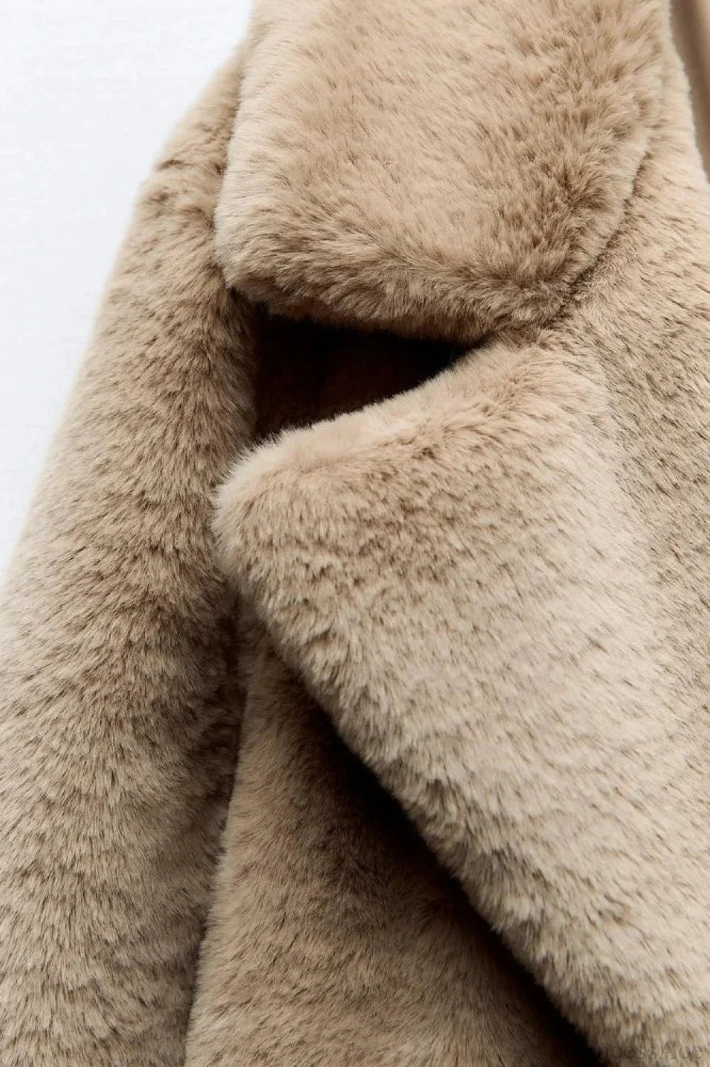 Faux Fur Lapel Long Sleeve Warm Overcoat image 4