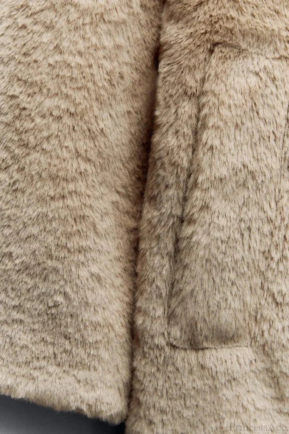 Faux Fur Lapel Long Sleeve Warm Overcoat image 5