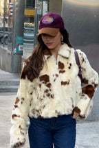 Faux Fur Leopard Print Fuzzy Warm Coat image 5