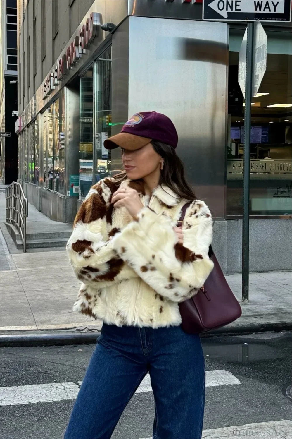 Faux Fur Leopard Print Fuzzy Warm Coat image 4
