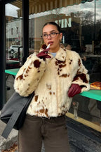 Faux Fur Leopard Print Fuzzy Warm Coat image 1