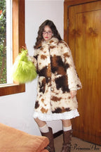 Faux Fur Long Minimalist Coat image 4