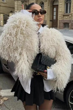 Faux Fur Short Warm Long-Sleeve Street Coat image 2