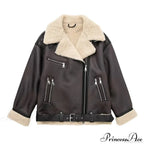 Faux Fur Stylish Double-sided Zipper Jacket image 10