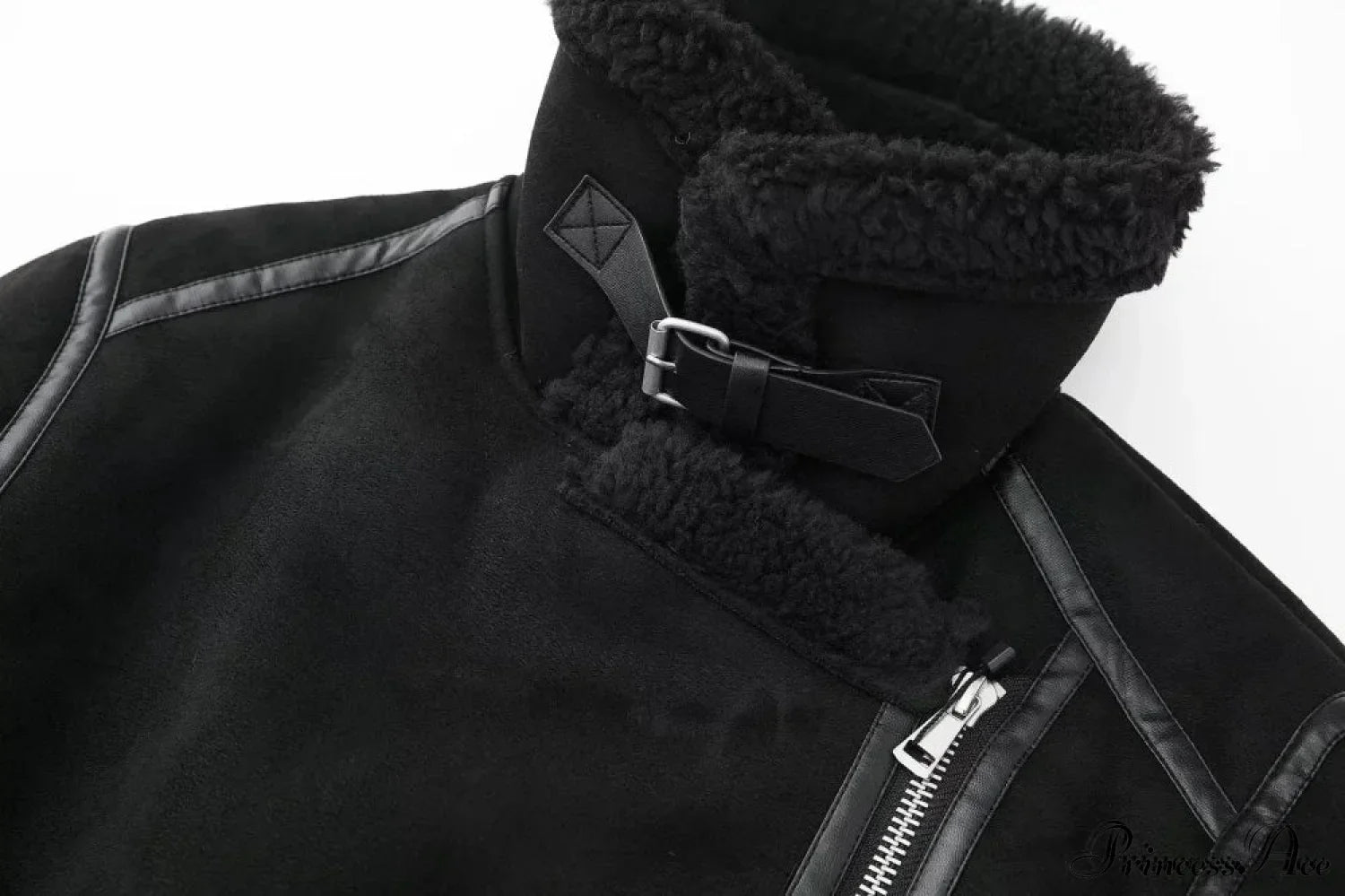 Faux Fur Stylish Double-sided Zipper Jacket image 14