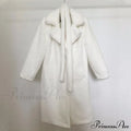 Faux Fur Stylish Long Belted Coat image 7