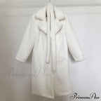 Faux Fur Stylish Long Belted Coat image 7