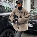 Faux Fur Stylish Plush Buckle Jacket image 12