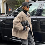 Faux Fur Stylish Plush Buckle Jacket image 15