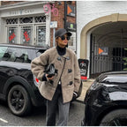 Faux Fur Stylish Plush Buckle Jacket image 14