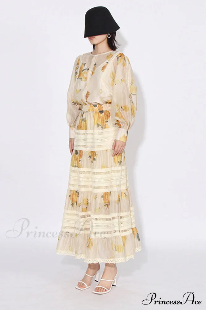 Faye Floral Top Charming + Skirt Set image 7