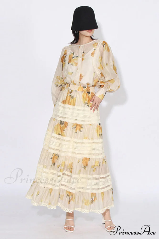 Faye Floral Top Charming + Skirt Set image 5